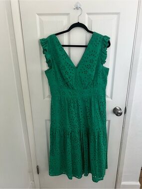 maggy london green lace dress Maggy London Floral Lace High-Low Midi Dress In Green/ Cream - 65% Off